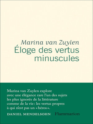 cover image of Éloge des vertus minuscules